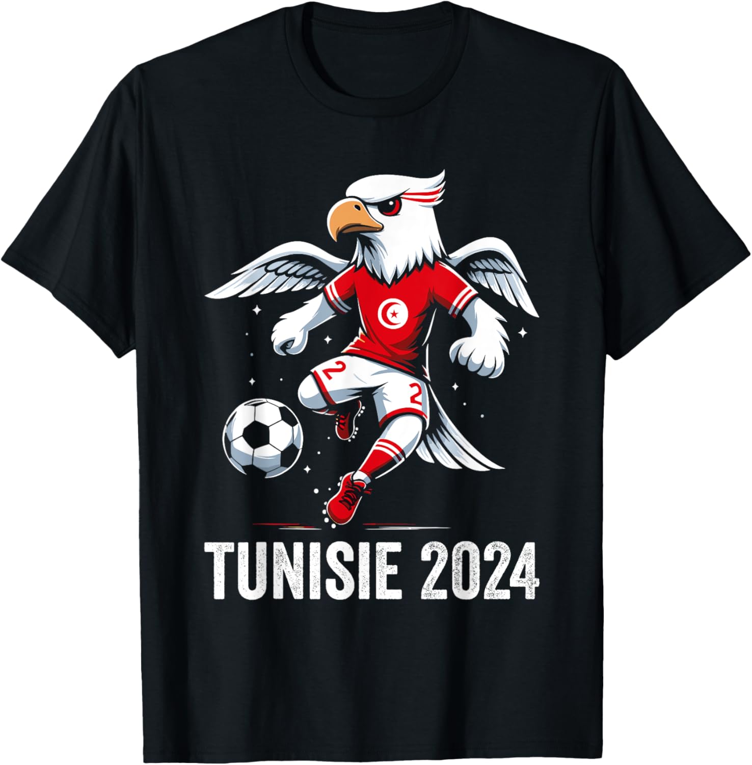 Tunisie 2024 Maillot Aigle Tunisien Supporter Football T-Shirt